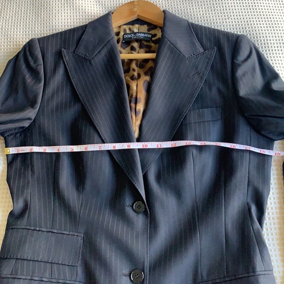 Dolce & Gabbana authentic navy/black blazer size L  like new ! - Picture 8 of 12